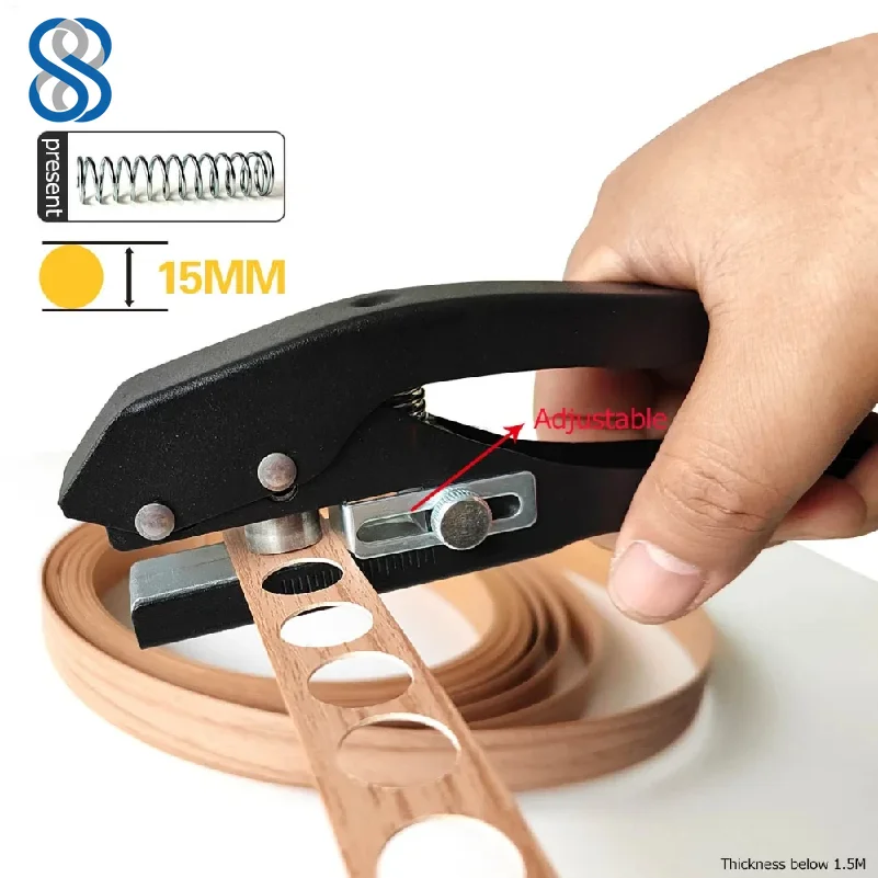 Edge Banding Punching Pliers 8MM 10MM 12MM 15MM Masking Pliers Countersink Drill Bit Screw Adjustment Hole Hat Woodworking Tool-