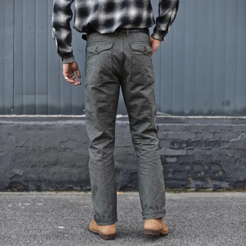 Saucezhan 40 S Cargo Pants Cargo Pants Men Overalls Men Pants Pure Cotton Straight Fit Button Fly Vintage