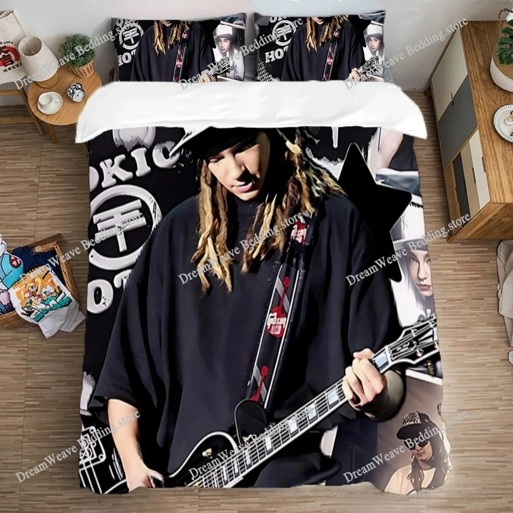 

T-Tokio Hotels Bed Linen Sets Single Double Large Size Quilt Cover Art Fashion Duvet Covers Pillowcase Bedding Decorations Set