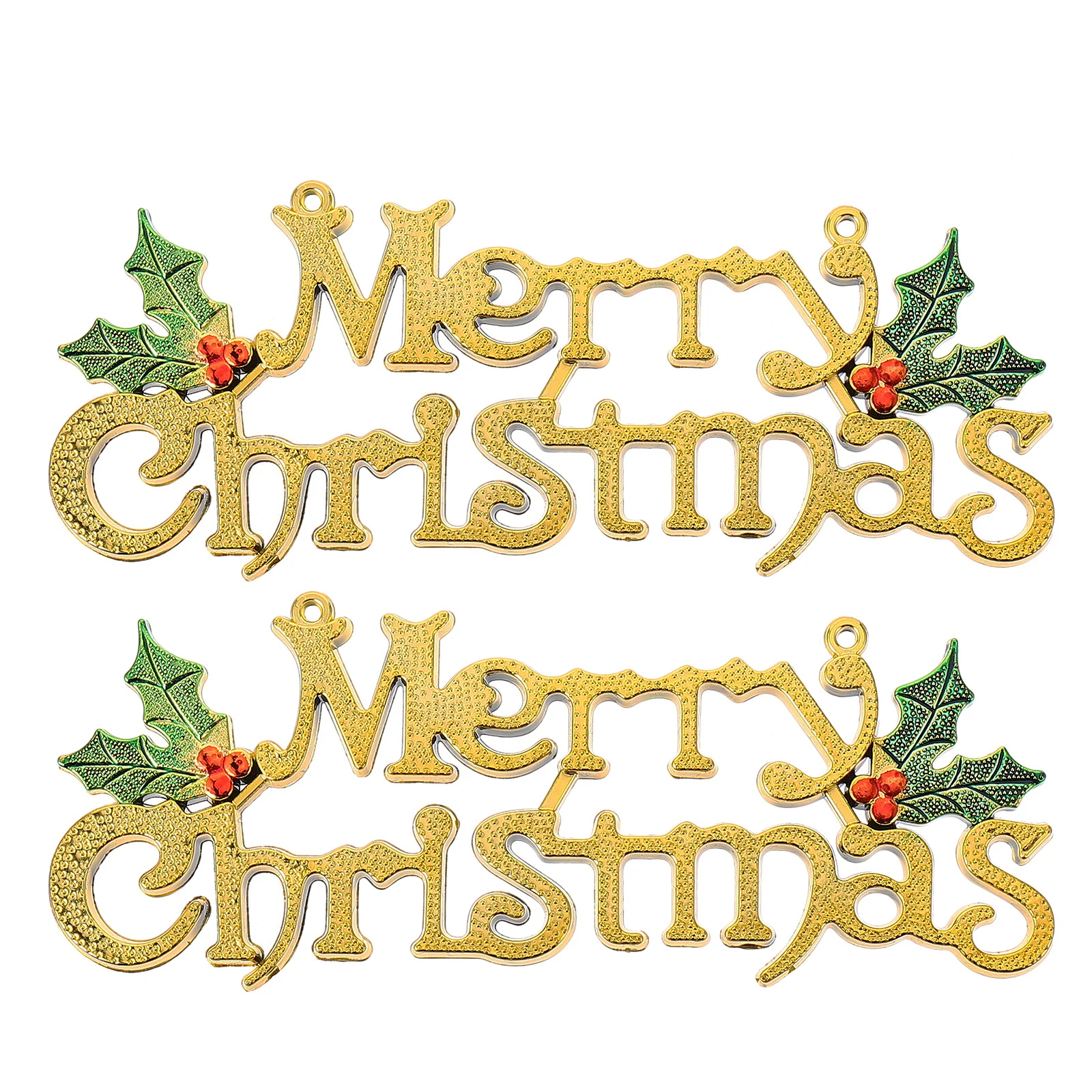 

2Pcs Christmas Tree Pendant Merry Christmas Letters Hanging Ornament Door Sign Xmas Hanging Decoration Holiday Party Scene