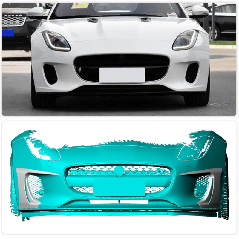 Car Front Bumper Air Vent Trims Carbon Fiber for Jaguar F-TYPE 2-Door 2017-2019 Racing Front Canards Air Duct Intake Cover Trim