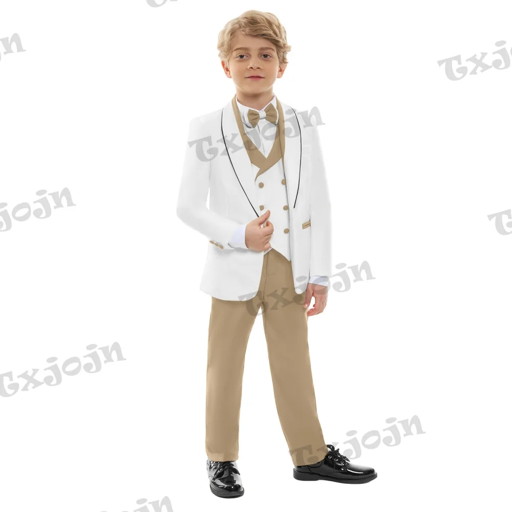 Fashion Boys New Year Suit Set Slim Fit Suits Kids Wedding Ring Bearer Outfit Classic Child Blazer For Performance Activities