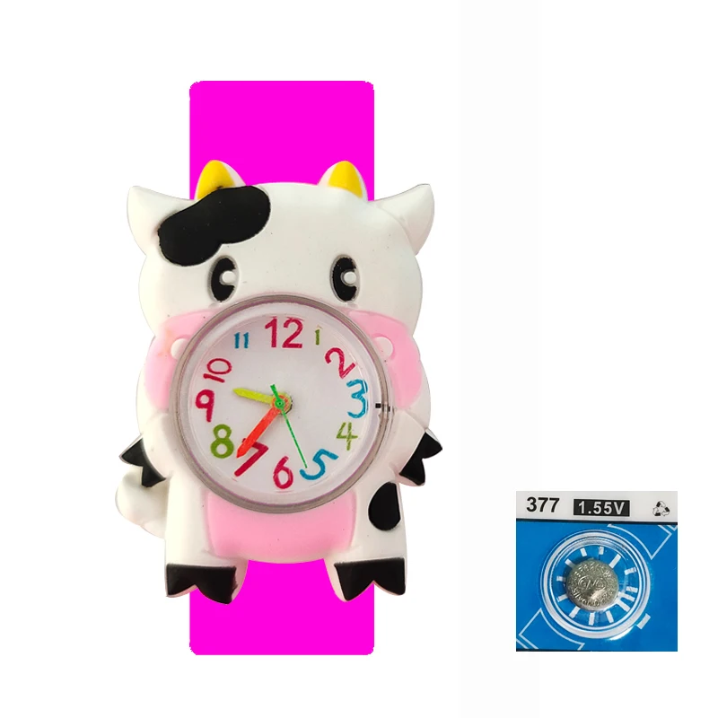 Cat Rabbit Pattern Children's Watch Fashion 3D Sheep Duck Baby Toy Kids Watches for Boy Girl Gift Clock