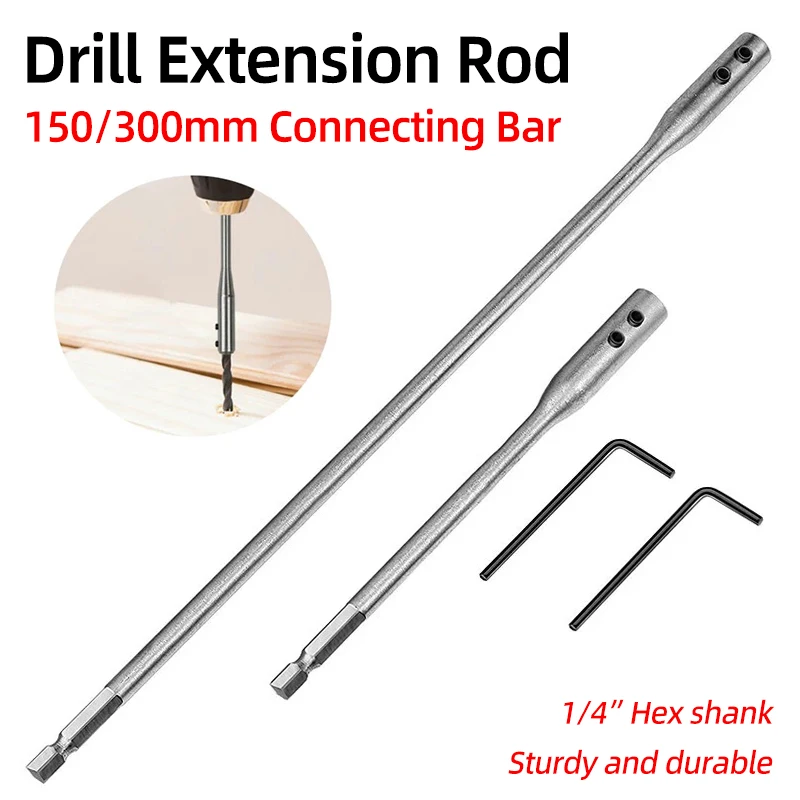 Drill Extension Connect Rod 150/300mm 1/4” Hex Shank Screwdriver Bit Extension Bars Holder Extension Rod Electric Drill Tools