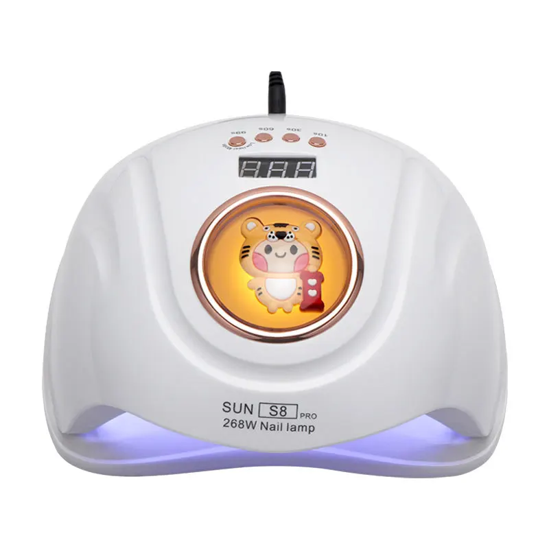 268W 고출력 매니큐어 라이트, 만화 패턴 매니큐어 샵 전용 광선요법 라이트 UVLED 베이킹 라이트 듀얼 라이트 소스