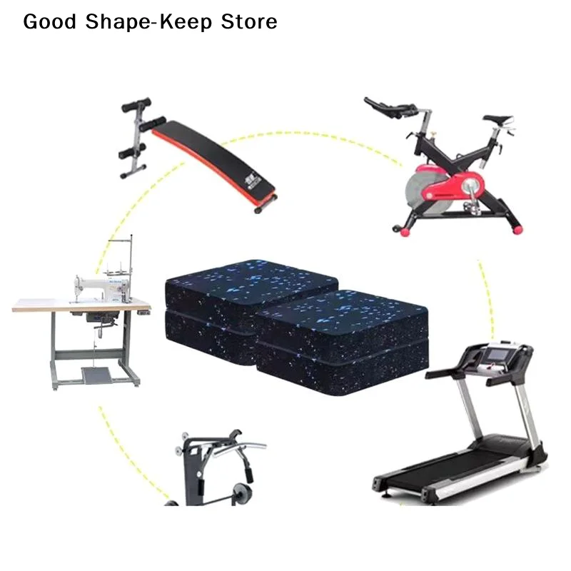 

4PCS Treadmill Mat Pads Exercise Equipment ,Sound Insulation Shock Absorbing Mat, Floor Protection For Treadmill Washer