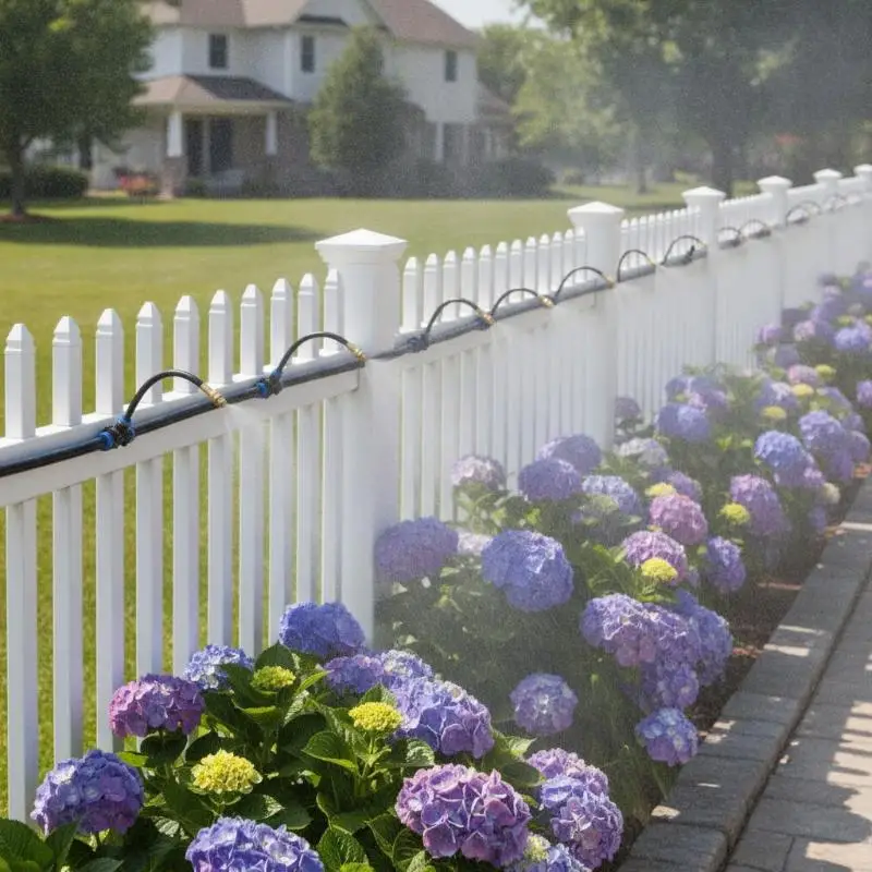Brass Nozzle Outdoor Cooling Mist Irrigation System 5-20M Water Tube for Patio Backyard Garden Summer Heat Relief