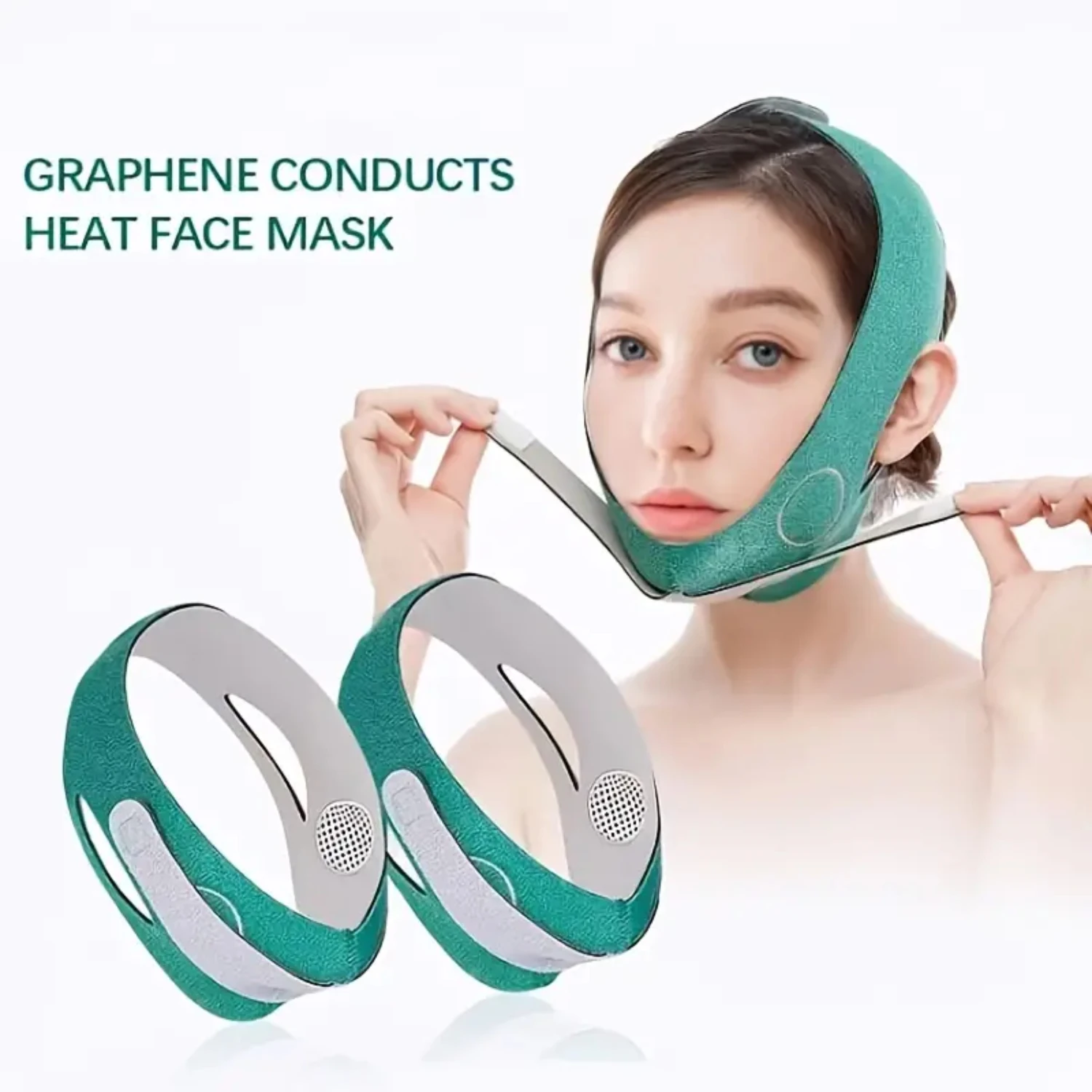 Double Chin Reducer Face Slimming Strap Reusable Heat Generating V Line Face Lift Mask By