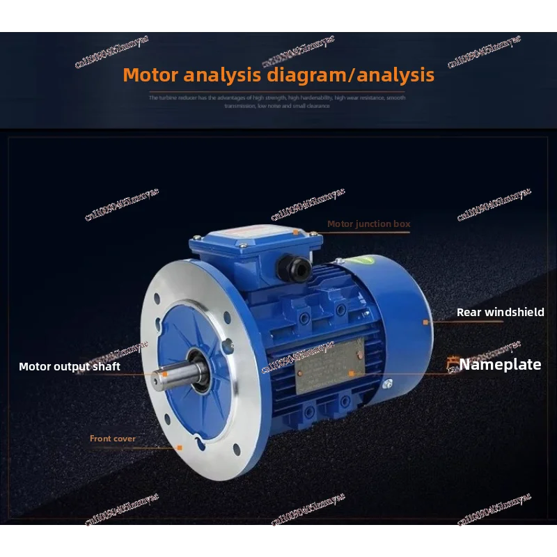 Three-phase asynchronous motor. Motor 380v. Speed regulating motor. 0.75/1. 52.2kw kW Class 2 household asynchronous