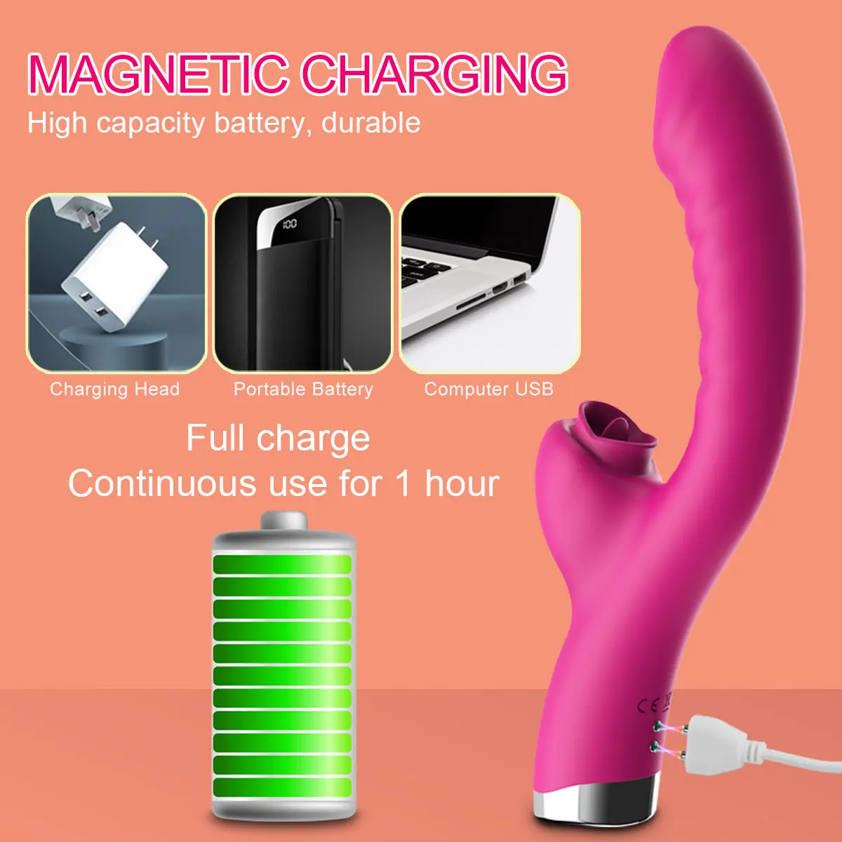 Powerful 2 In 1 Dildo Vibrator Female Tongue Licking Clitoris Stimulator G-Spot Massager Women Masturbator Goods for Adults 18+