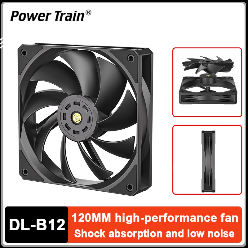 

Power Train DL-B12 Case Fan 120mm Mute PWM High Performance Desktop Computer Cooling Fan High air volume
