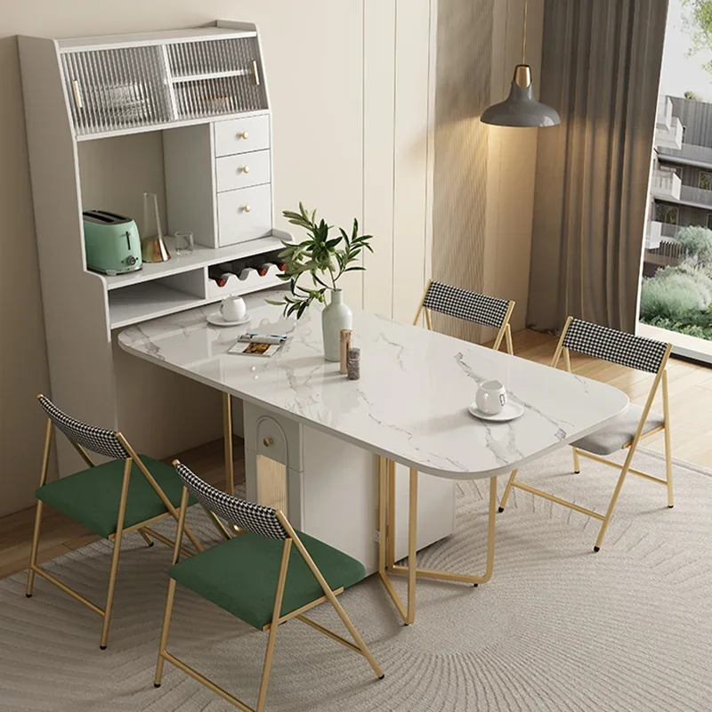 Space Savers Extendable Dining Table Auxiliary Removable Folding Dining Table Multifunction Juegos De Comedor Room Furniture