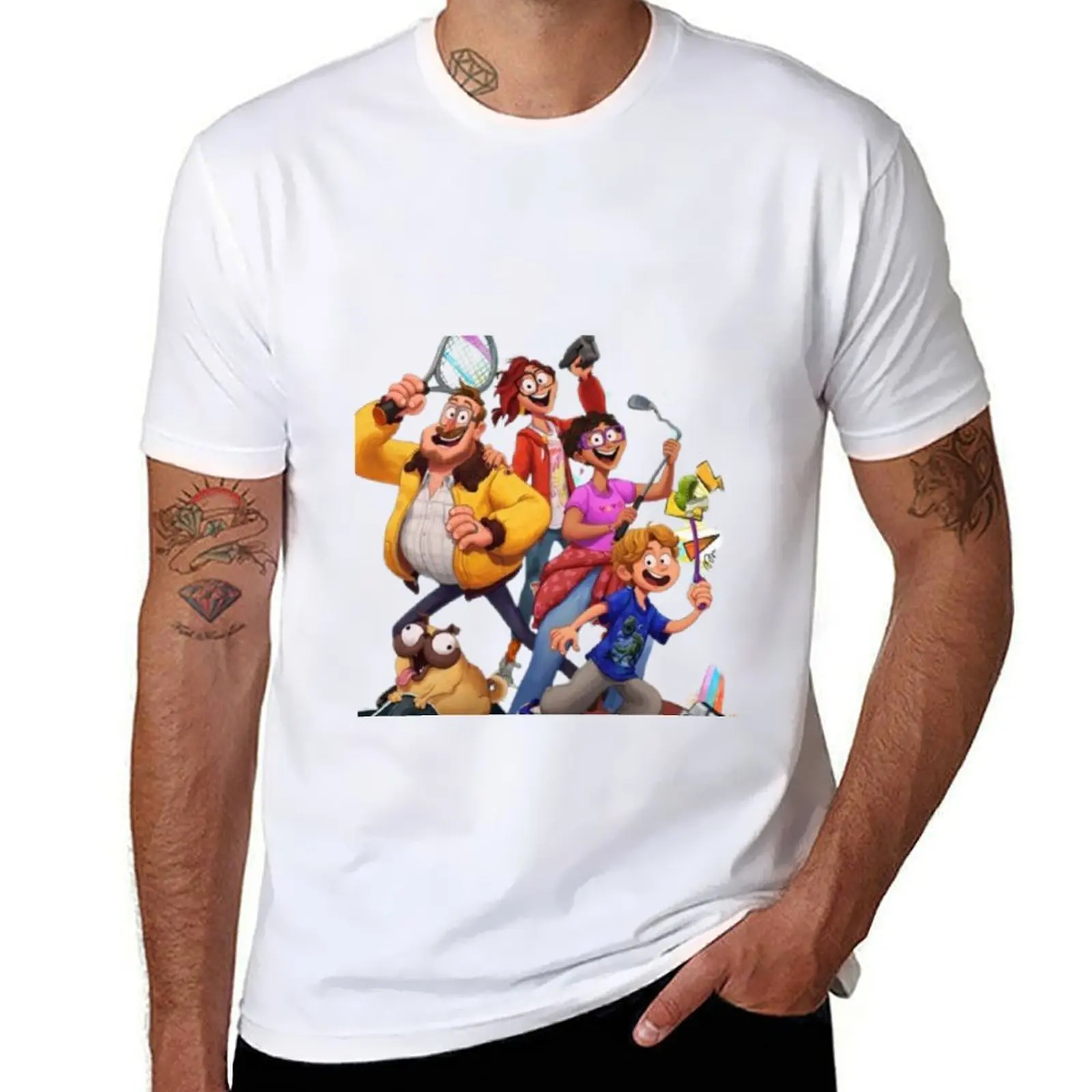 

the mitchells vs the machines T-Shirt anime t shirts oversize t shirt custom print T-Shirt