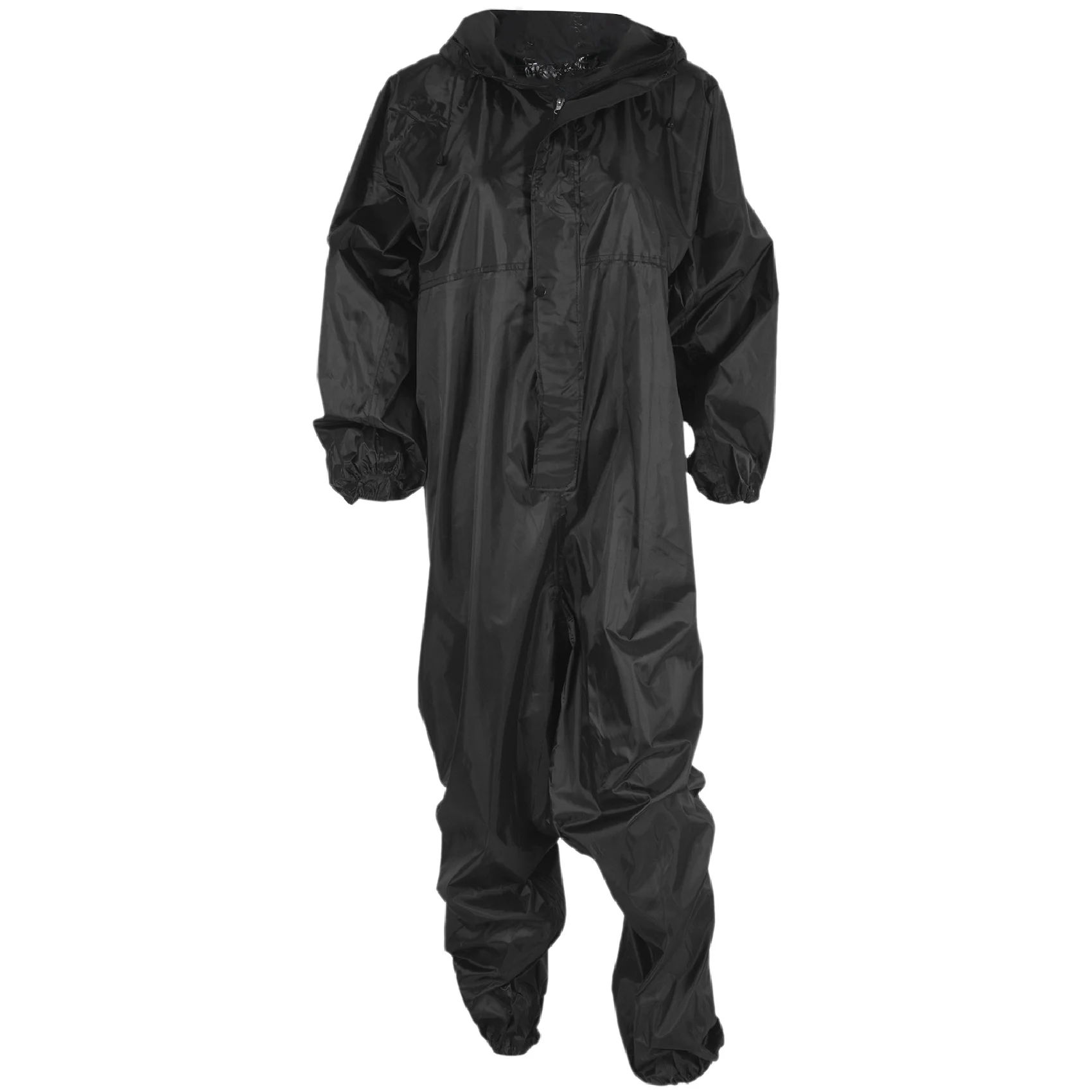 

Fashion Motorcycle Raincoat /Conjoined Raincoat/Overalls Men and Women Fission Rain Suit Rain Coat Size L Black-AA85