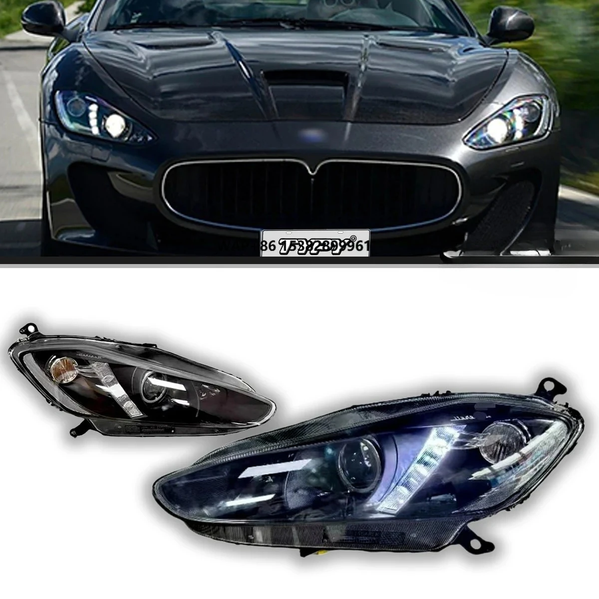 

TYPY Car Lights for Maserati GT Headlight 2007-2020 LED Projetor Head Lamp Daytime Running Light Automotive Accessories