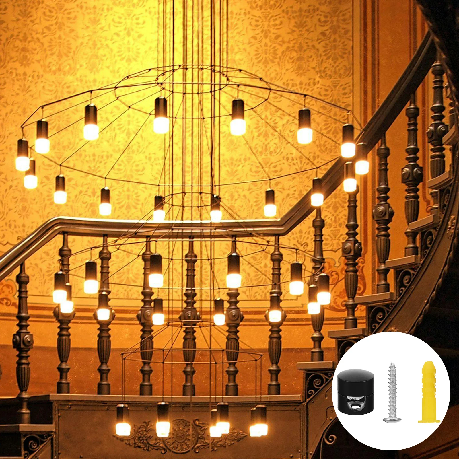 

4pcs Cord Grip Diy Cable Gland Chandelier Clip Lamp Strain Relief Connector Thread Cable Locker For Pendant Lights Fixing Clamps