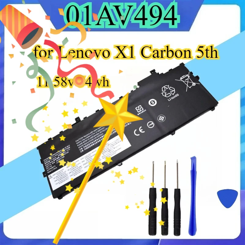 

01AV494 01AV429 TP00086B/A 11.58V 54Wh Battery for Lenovo X1 Carbon 5th with Tools