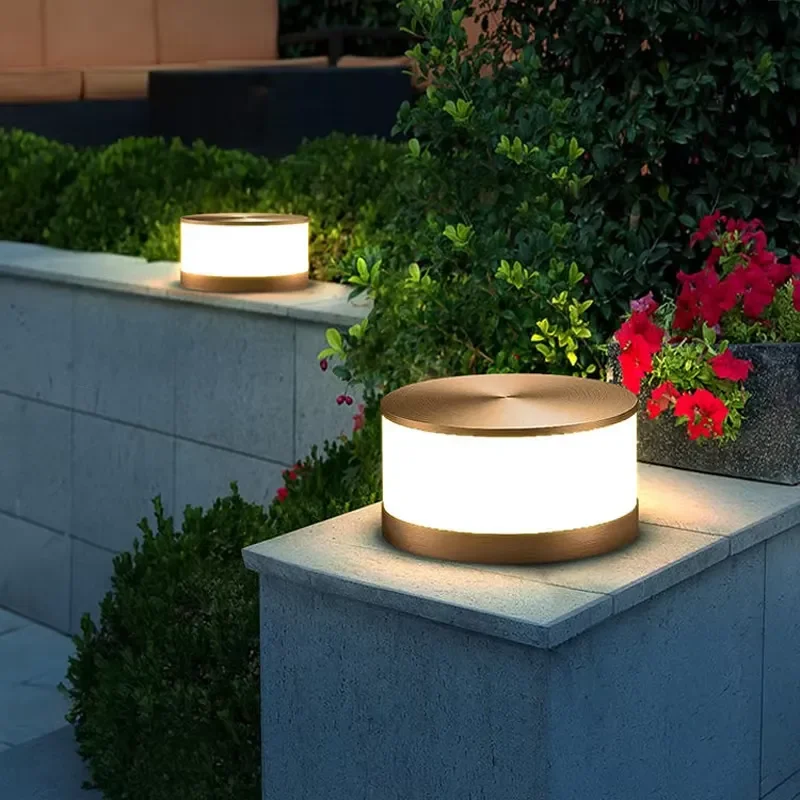 Solar Light Outdoors Garden Lawn Lamp Waterproof IP65 LED Landscape Park Pillar Light Courtyard Lamp Outside Garden Lights