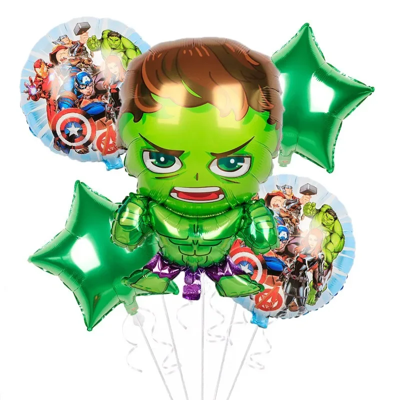 Marvel Birthday Party Decoration Avengers Theme Spider Man Iron Man Aluminum Film Balloon Set