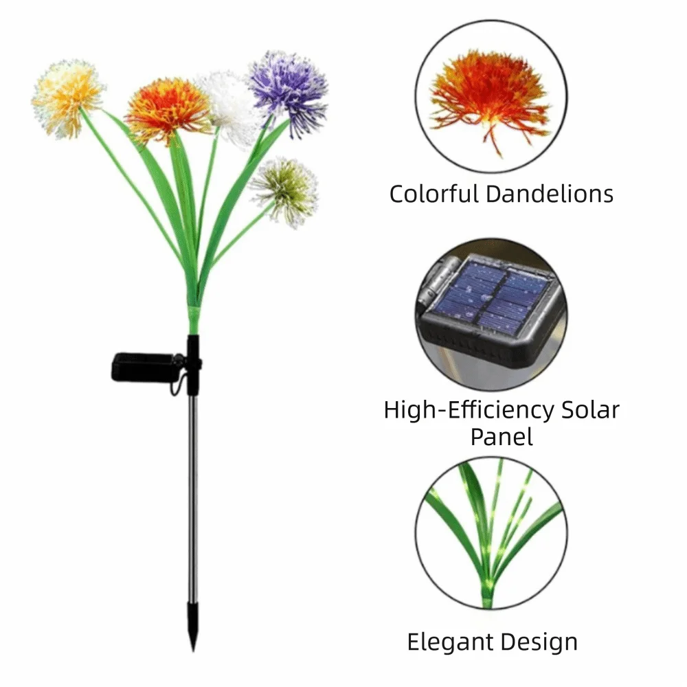 Lights 5 Head Solar Outdoor Lights IP65 Waterproof Powered Solar Garden Lights Swaying Decorative Solar Swaying Flowers Patio