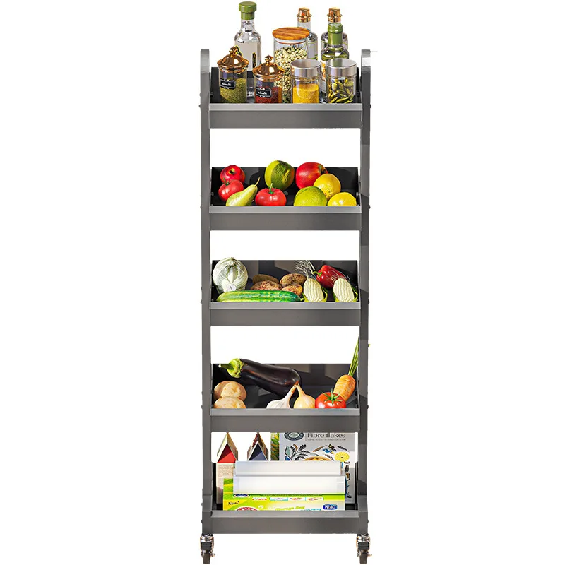 

Stainless steel kitchen vegetable basket rack floor-to-ceiling multi-layer household vegetable