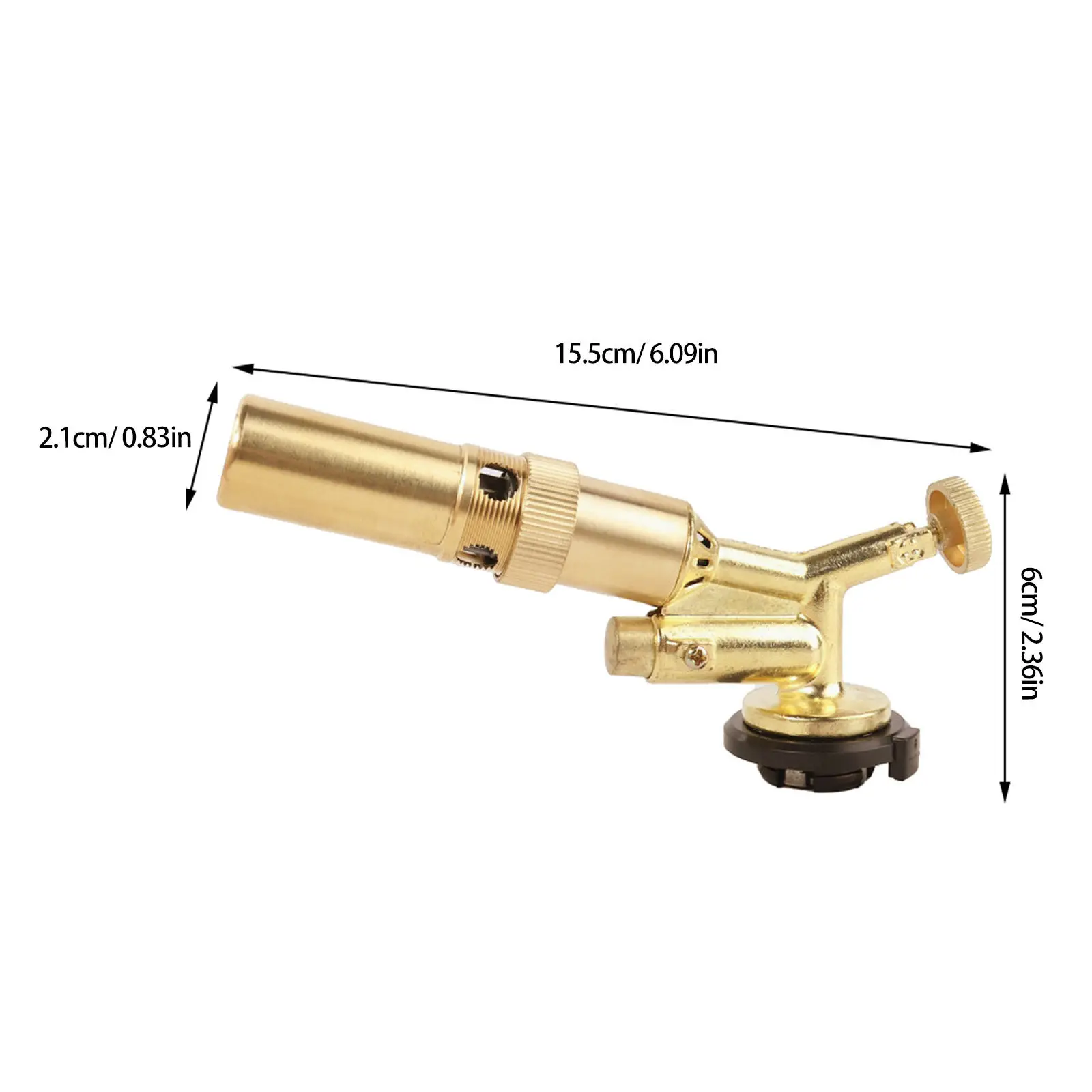 Portable Gas Canister Ignition Torch Head Adjustable for Bbq Kitchen Cooking Torch Head Flame for Camping Stove