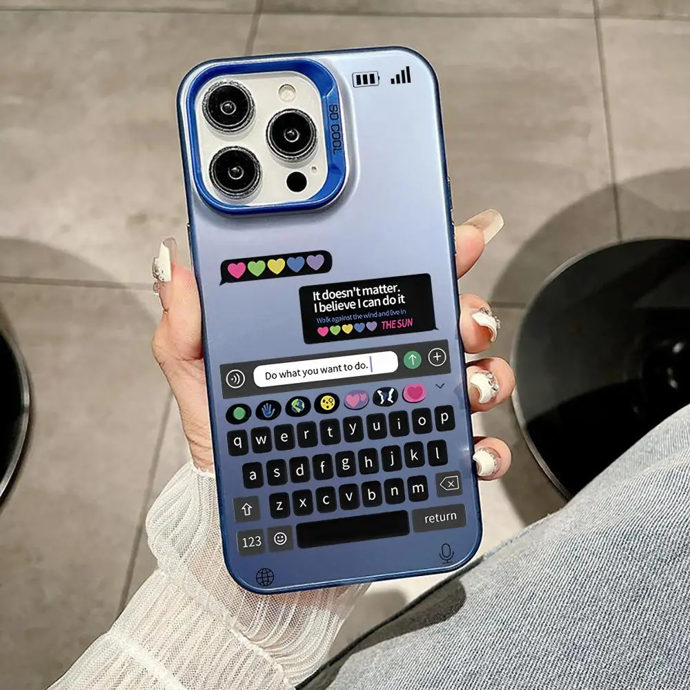 Creative Chat Box Phone Case For IPhone11 12 13 14 15 16 17Pro Max Air Plus Mini Light Luxury High-end Colorful Silver Cases