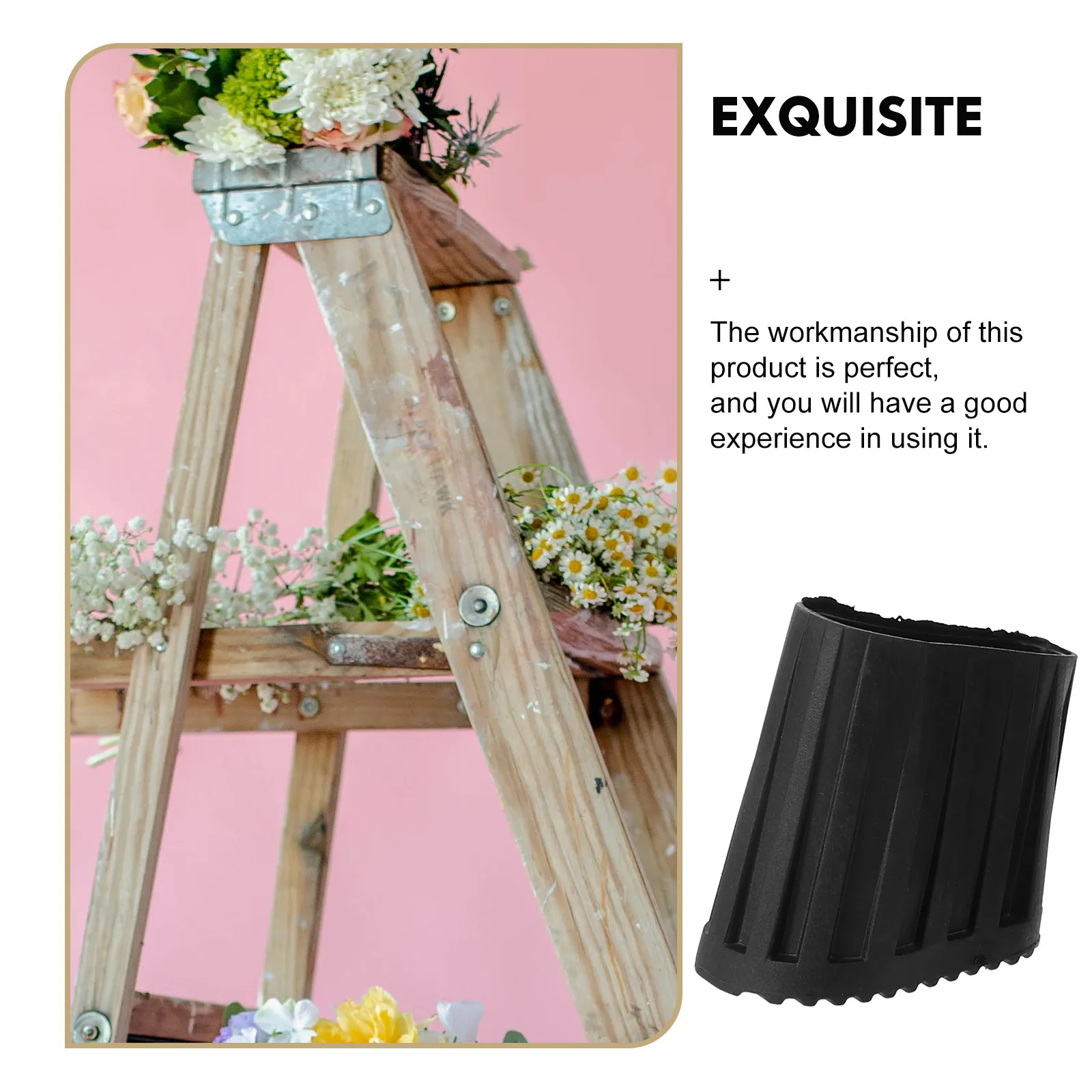 4 шт., нескользящие защитные чехлы, сменные ножки для стремян, черные утолщенные подушечки, прочная резиновая защита для пола, защита от износа