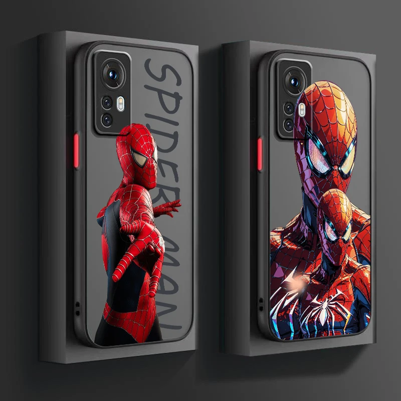 Spider-Man Unlimited Frosted Translucent For Xiaomi Mi 13 12 12T 11T 11 11i 10T 10 9T Pro Lite Ultra 5G Soft Phone Case