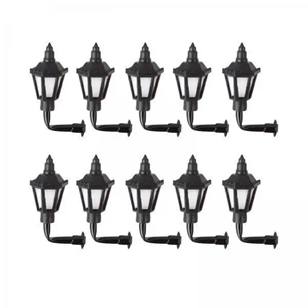 Miniature Wall Lamp Warm Light Vintage Sconce Post Lighting for Dollhouse Living Room Accessories