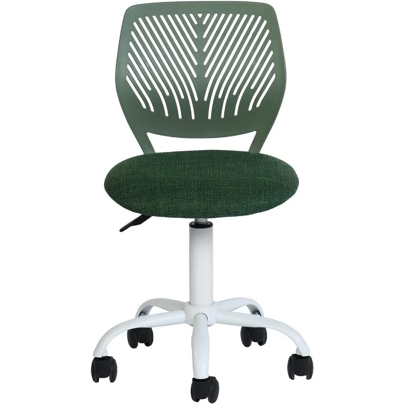 

Writing Task Chair for Teens Boys Girls 360 Rolling Wheels Fabric Soft Pad Seat Breathable Backrest, Height Adjustable