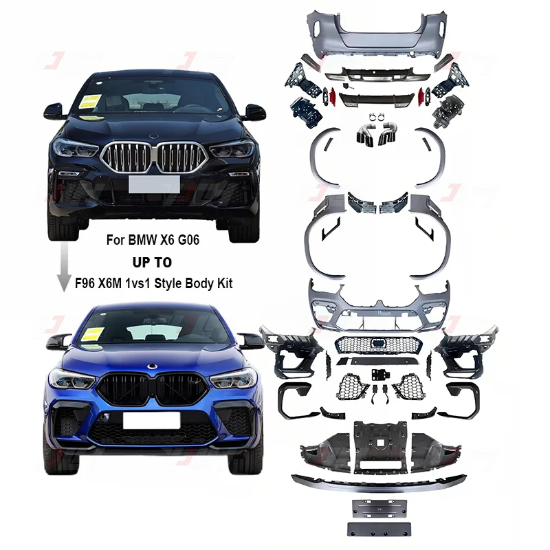 

Factory Price Bumper Guard Fender Grille Body Kit for Bmws X6 SUV G06 F96 Upgrade to X6m F96 1vs1 Style Car Body Accessories