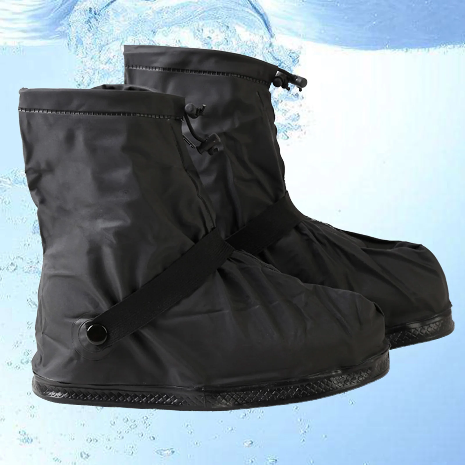 

Rainproof Shoe Cover Waterproof Overshoes Zipper for Boots Shoes Rainboot Travel Non Slip Reusable Protect Feet from Water Mud