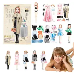 1set Magnetic Dress Up Baby Child Princess Dress Up Stickers Toy Sticker Decoration DIY Toy Dress Up Games Dress Up
