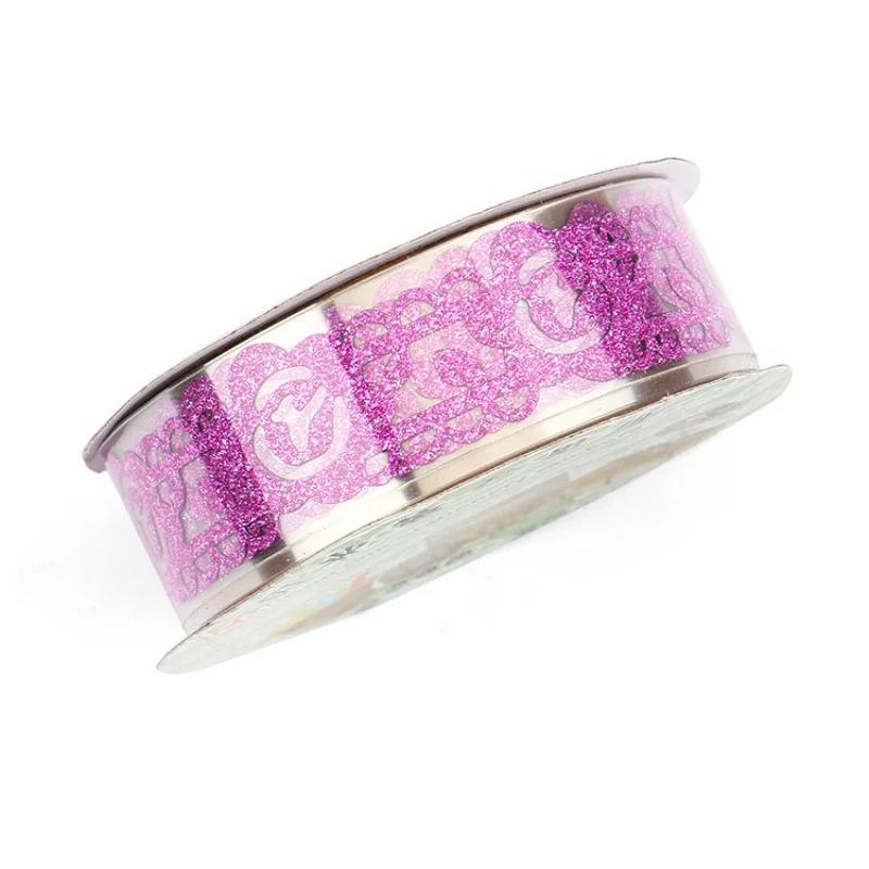 DIY Autoadesivo Del Nastro Del Merletto di Scintillio del Nastro Adesivo Decorativo Nastro Adesivo Scrapbooking Libro Decor Craft Rolls Adhesivos