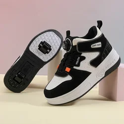 2024 NEW Children Junior Roller Skate Shoes Kids Sneakers with Two Boys Girls Wheels Shoes Adult Casual Boys for kids