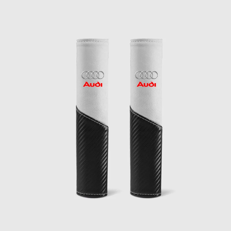 2pc Leather Car Seat Belt Shoulder Cover Safety Protective Pad For Audi A1 A2 A3 A4 A5 A6 A7 A8 Q2 Q3 Q4 Q5 Q7 Q8TT RS3 RS S3 S4 view 5