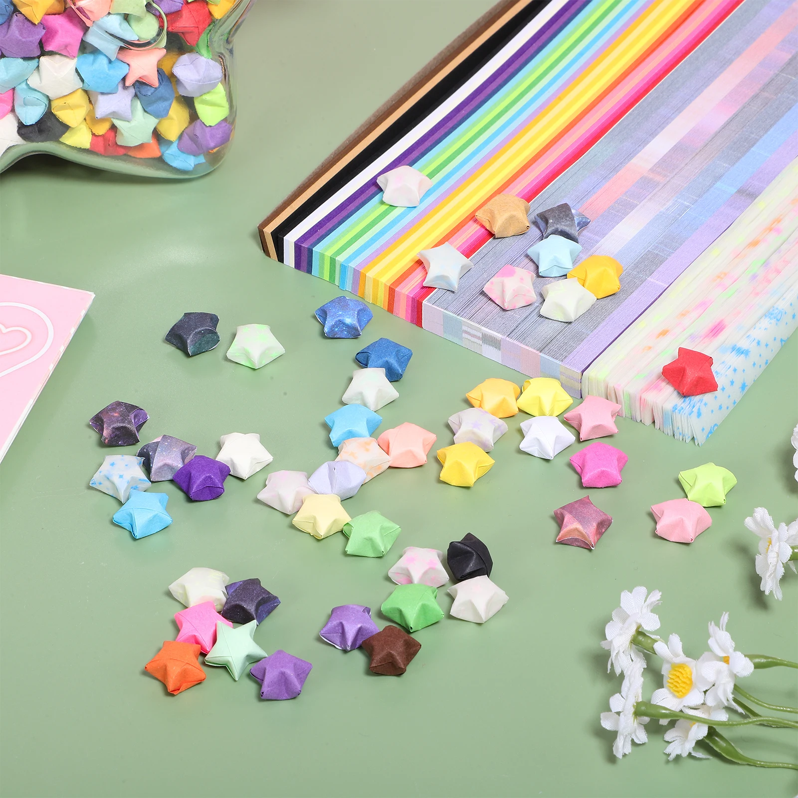Bandes Papier Origami Etoiles 500 Bandes Origami étoiles Dorées Brillantes - Pour Pliage, Décoration, Cadeaux, Loisirs Créatifs (25,4 X 1 Cm) Loisirs Créatifs Décoration