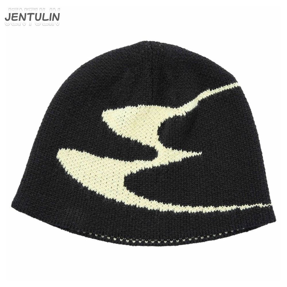 Men Beanies Knit Y2k Hip Hop Graphic Cap Streetwear Winter Goth Vintage Korean Fashion Pullover Accessories Unisex Women Hat Y2k