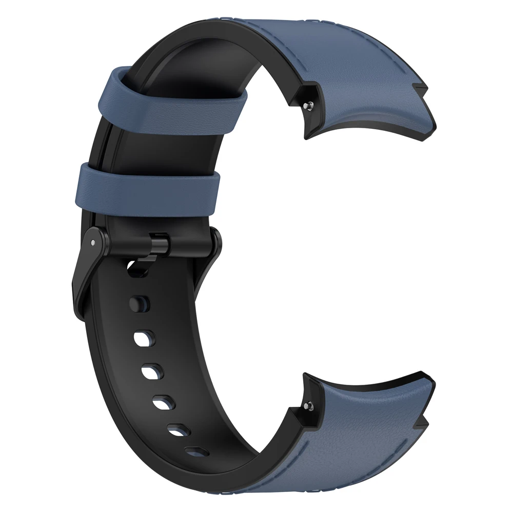 Leather and Silicone Hybrid strap for Samsung Galaxy Watch 4 6 Classic/Galaxy Watch 6 5 4 40mm 44mm Replacement Band Bracelet