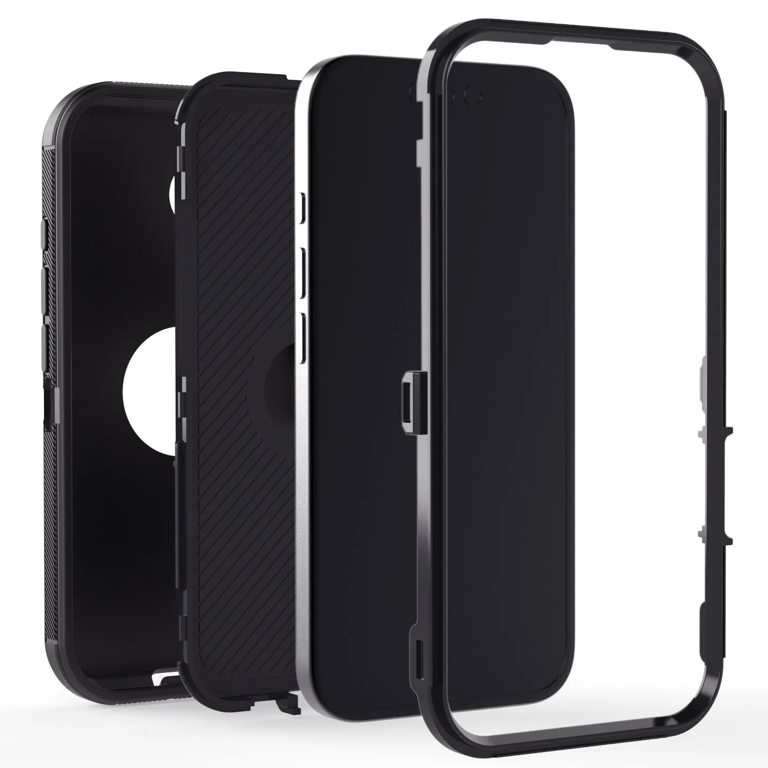 حافظة لهاتف آيفون 16e/16/16/16 Plus/16 Pro/16 Pro Max غطاء مقاوم للصدمات و4 قطعة تغطية كاملة واقيات شاشة من الزجاج المقسى