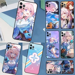 March 7th Honkai Star Rail Phone Case For iPhone 16 15 13 14 12 11 Pro Max X XR XS Max 14 Plus Soft Case Cover