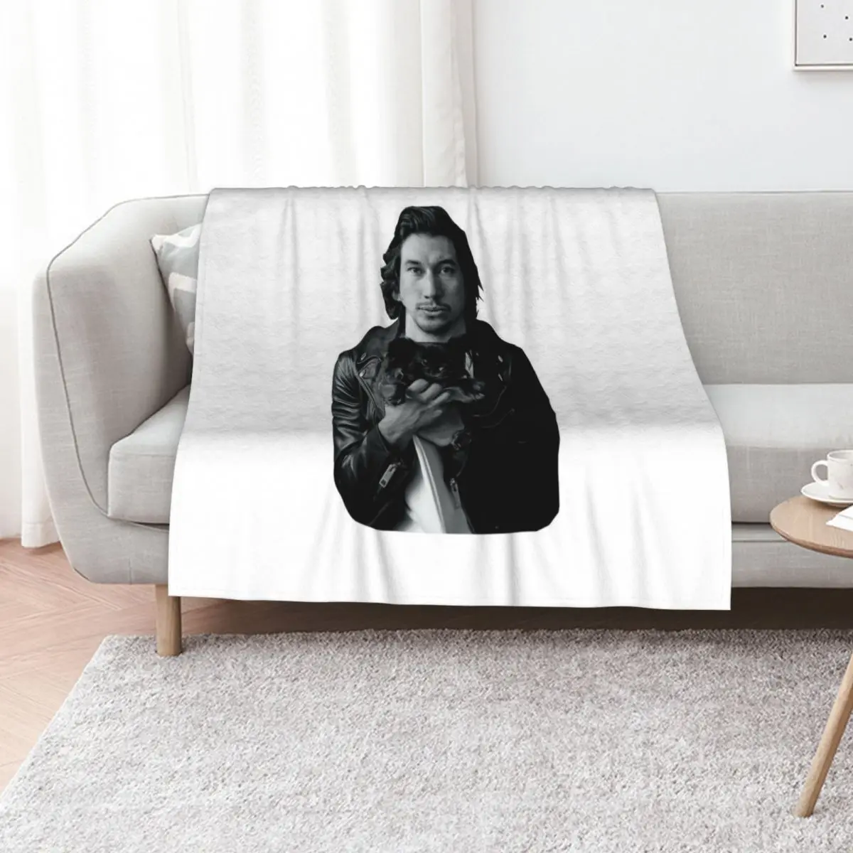 

Adam Driver with dog Throw Blanket Softest for babies Soft Plush Plaid warm winter Blankets