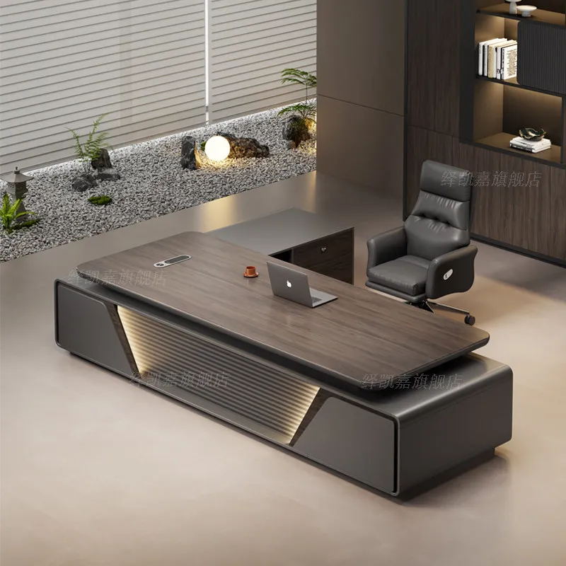 Modern Wooden Office Desk Executive Decoration Standing Luxury Office Desk Organizers Space Saving Tavolino Home Furniture