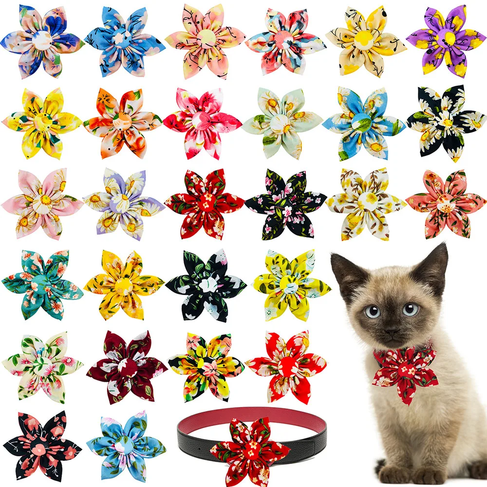 

New Removable Bulk Flower Bowties For Dogs Pets Grooming Dog Collar Accessories Dogs Pets Summer Grooming Accessories For Dogs