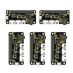 5pcs/lot keyestudio 5V ReSpeaker 2-Mic Pi HAT V1.0 Expansion Board Power Port Micro USB For Raspberry Pi 4B/3b+/3b/Zero/ Zero W