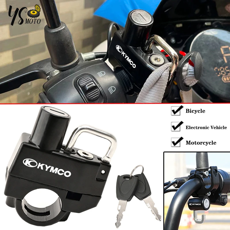 For KYMCO AK 550 XCITING 400 500 Downtown 125 200i 300i 350i X-down Hot Motorcycle Accessories Helmet Lock Anti-Theft Helmet