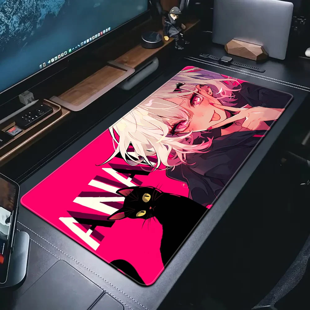 Pink Anime Girls Mouse Pad Gamer Mousepads Big Gaming Mousepad Kawaii XXL Computer Mouse Mat Cute Large Keyboard Mat Desk Pad