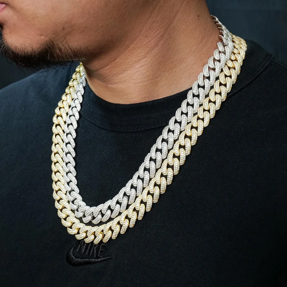 Moissanite .Factory Direct Diamond Cuban Chain Necklace, Wholesale Iced Out Jewelry for Men and Women Available for Export Price