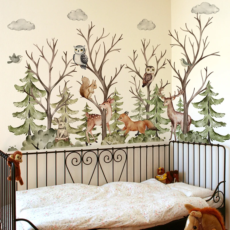 الغابات البرية شجرة خضراء الحي - مراجعة Baby Nursery Jungle Wallpaper وسعره